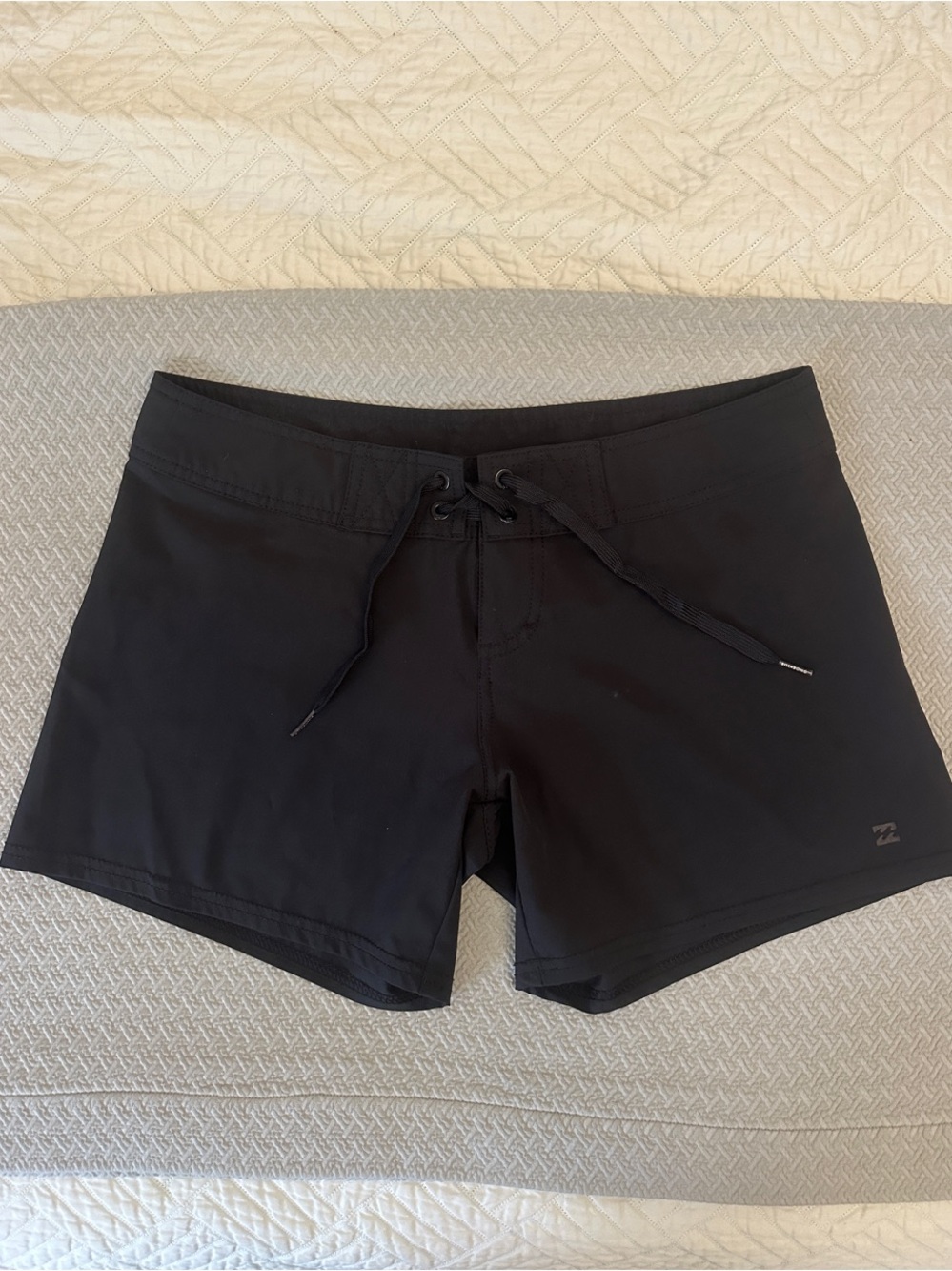 Billabong Black Women's baggies -  Swim Shorts. Back pocket. Drawstring waist